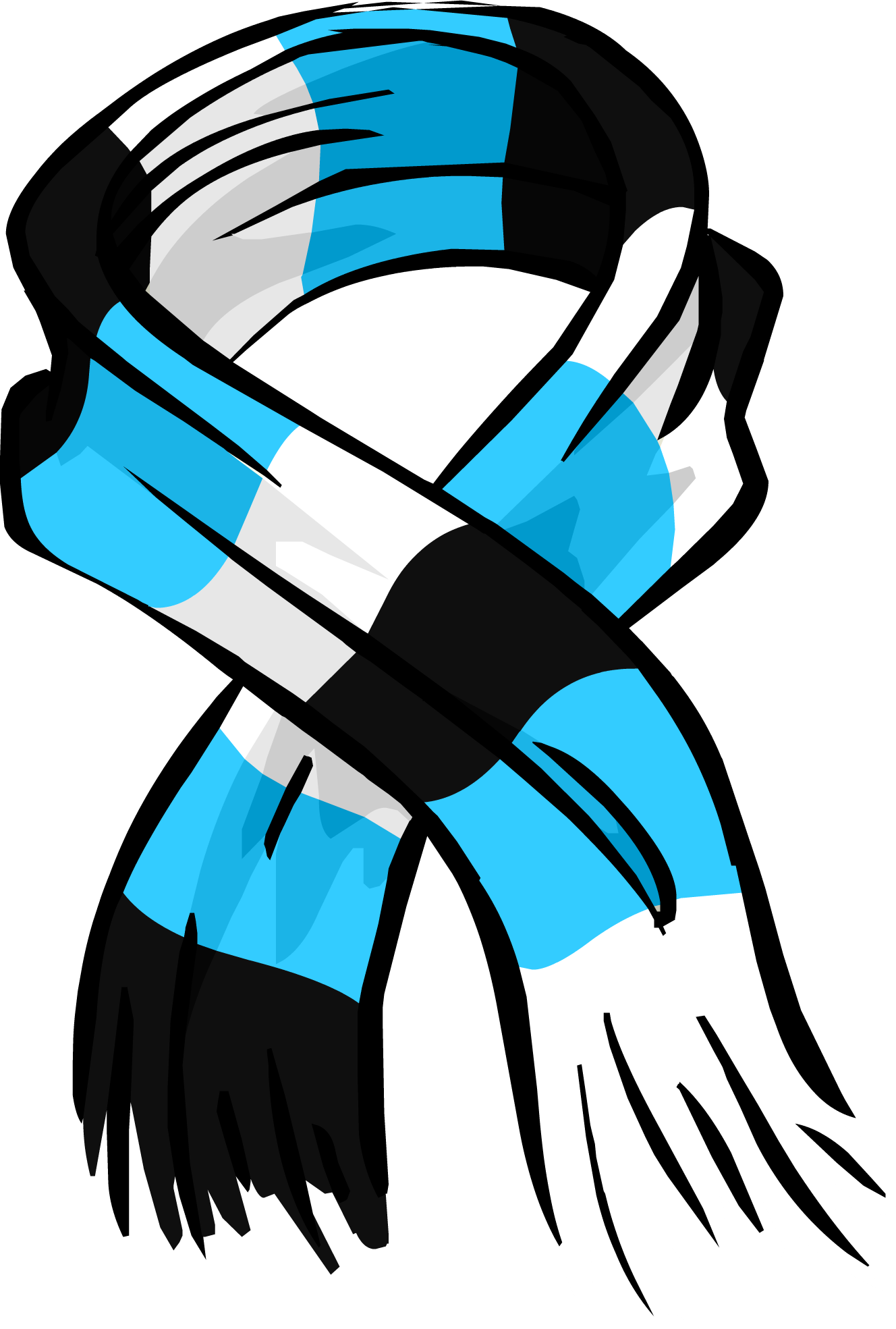 Scarf Clipart Dancing - Club Penguin Scarf - Png Download (1328x1969), Png Download