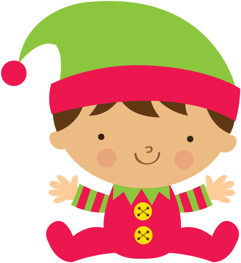 Christmas Vinyl, Christmas Store, Christmas Clipart, - Cartoon Christmas Elf Baby - Png Download (900x900), Png Download