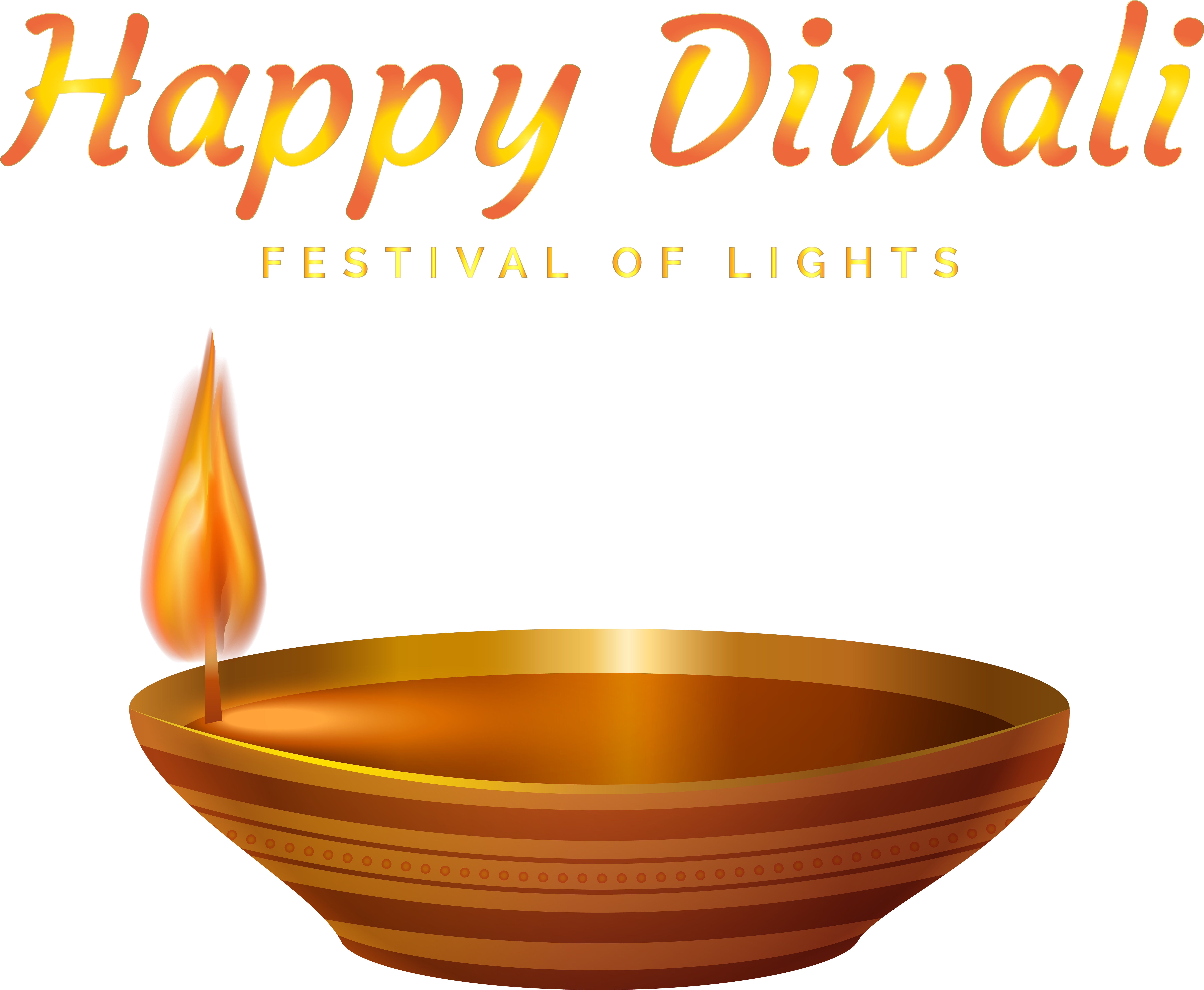 December Clipart Diwali Light - Png Download (8000x6577), Png Download