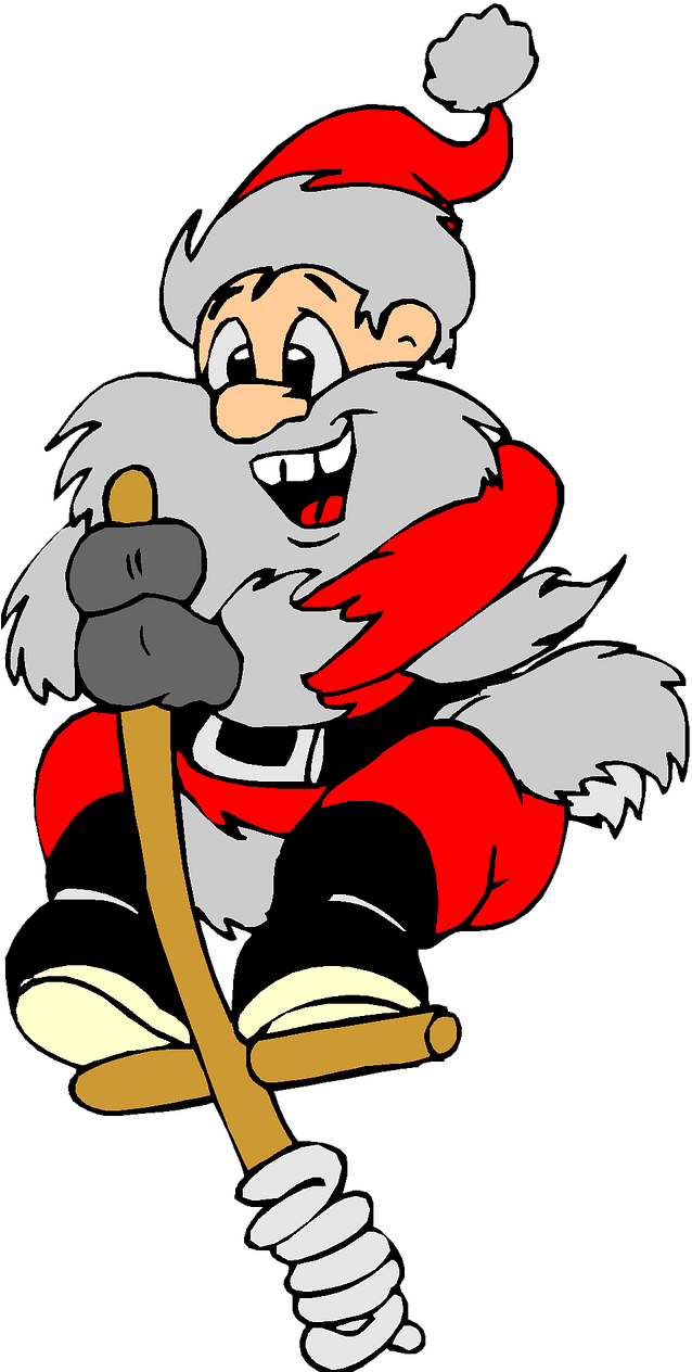 Vacation, Santa, Jumping, Christmas, Holiday - Santa Ice Skating Clipart (648x1280), Png Download