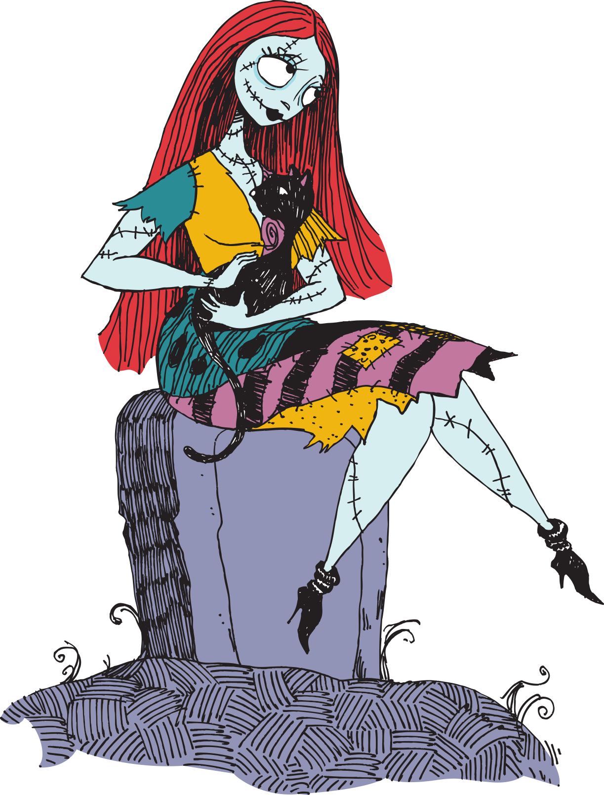 Download Nightmare Before Christmas Characters Vector Clip Art Sally 