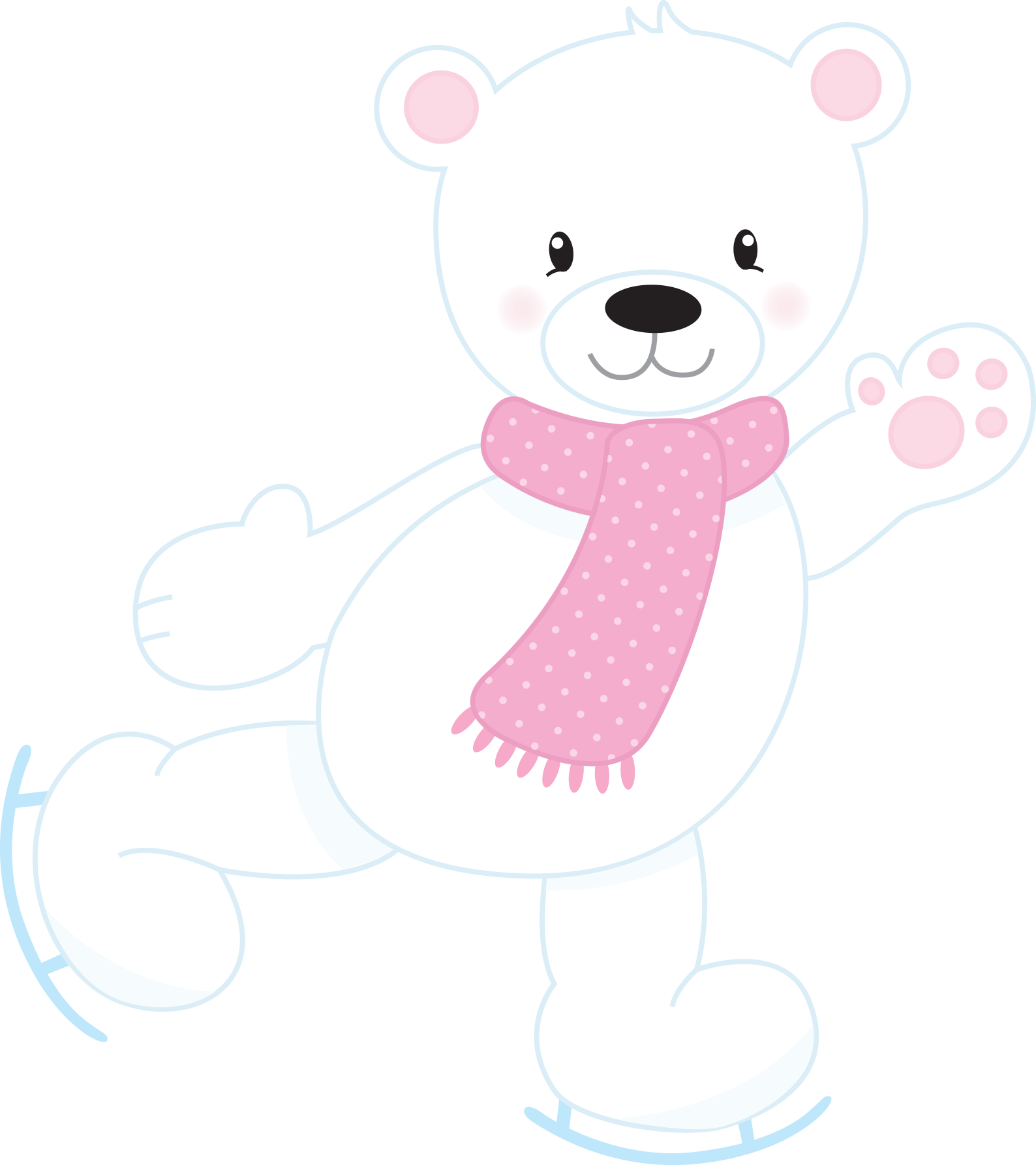 Holiday Clipart Polar Bear - Portable Network Graphics - Png Download (1588x1785), Png Download