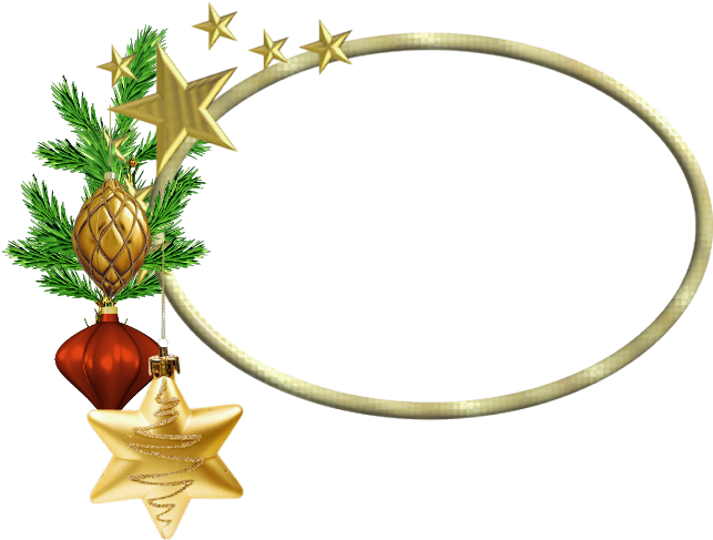Christmas Oval Frame Png Clipart (649x495), Png Download