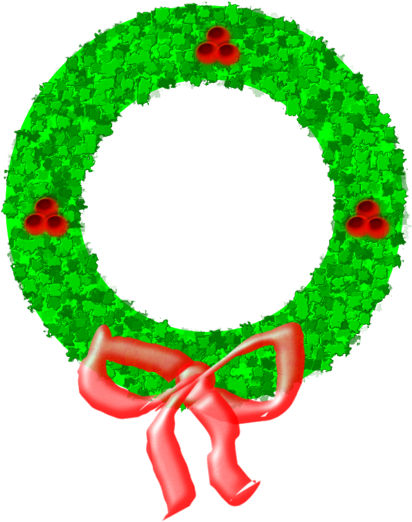 Christmas Wreath Free Vector - Christmas Wreath Clip Art - Png Download (689x800), Png Download