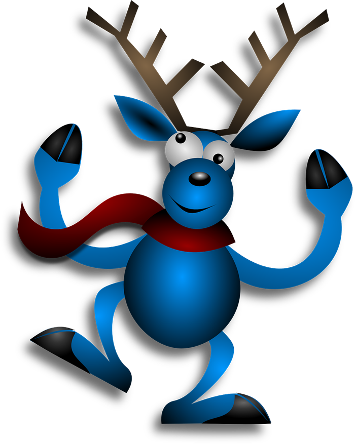 Free - Merry Christmas Happy Reindeer Mug Clipart (700x877), Png Download