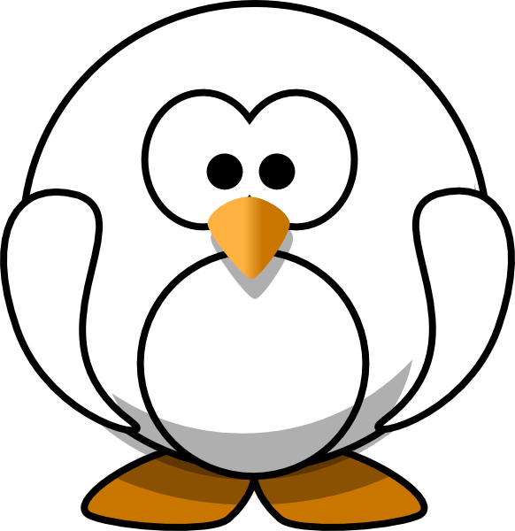 Christmas Penguin Clipart Black And White - Penguins Black And White - Png Download (582x600), Png Download