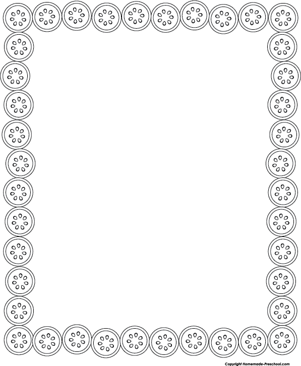 Doodle Christmas Border Clipart Coloring Book Clip - Circle - Png Download (597x726), Png Download