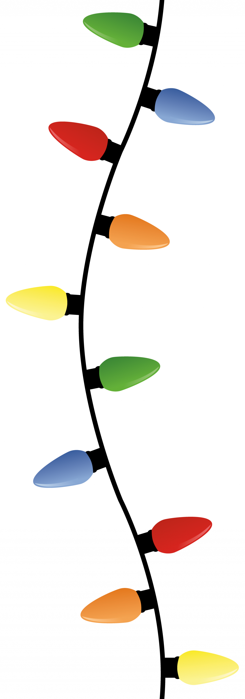 Clipart Resolution 1024 2915 Christmas Light Bulbs - Christmas Light Bulbs Hanging - Png Download (1024x2915), Png Download