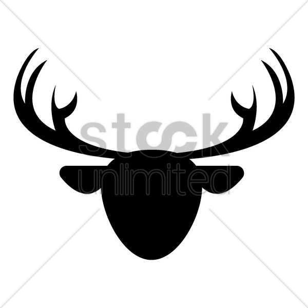 Face Clipart Reindeer Silhouette Clip Art - Clip Art - Png Download (600x600), Png Download