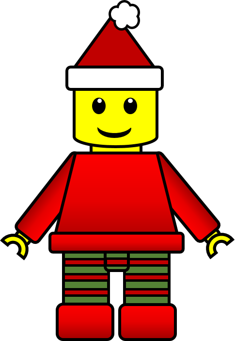 Christmas Lego Inspired Kids Clipart For Teachers Lego - Christmas Lego Clip Art - Png Download (485x702), Png Download