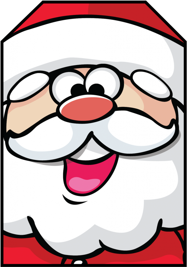 Santa Gift Tag - Transparent Background Santa Clipart - Png Download (729x1024), Png Download