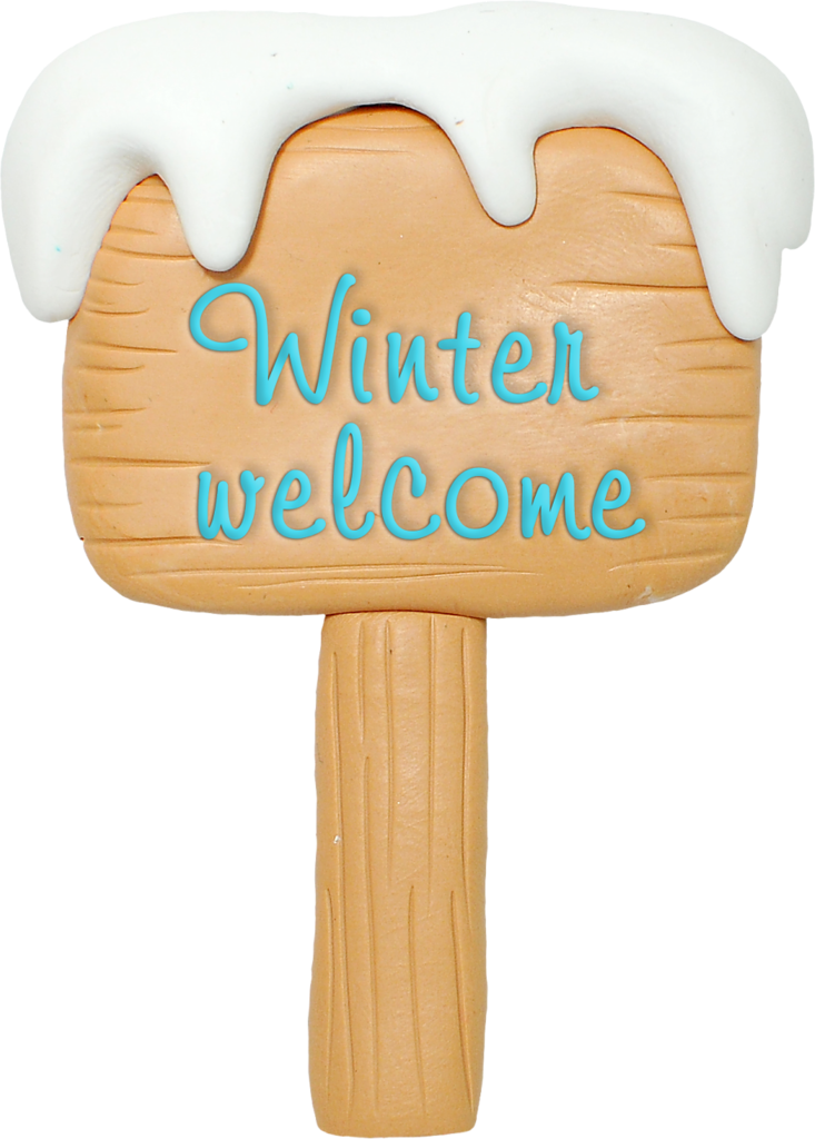 Winter Clipart, Christmas - Winter Welcome Sign Clipart - Png Download (733x1024), Png Download