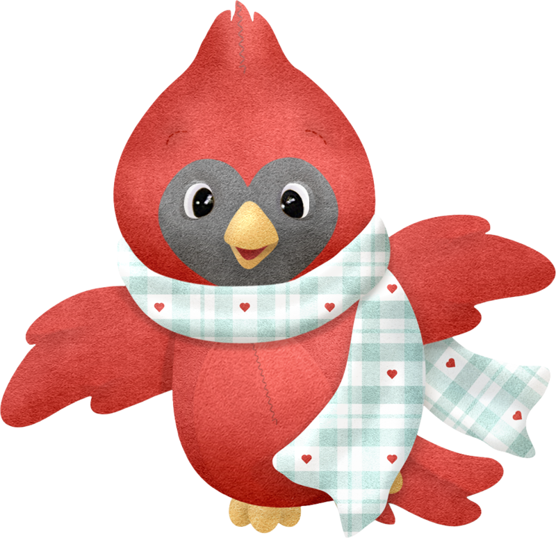 Яндекс - Фотки - Winter Bird Cartoon Clipart (800x774), Png Download