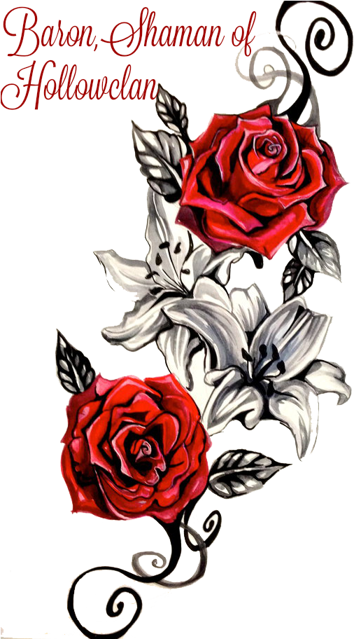 December Clipart First - 070fc 6-sheet Large 3d Tattoo Sticker Animal Flower - Png Download (600x911), Png Download