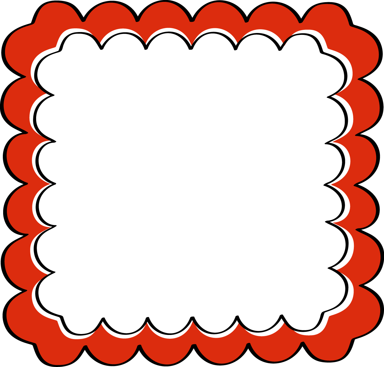 Scalloped Border Clipart - Dr Seuss Borders Png Transparent Png (1222x1168), Png Download