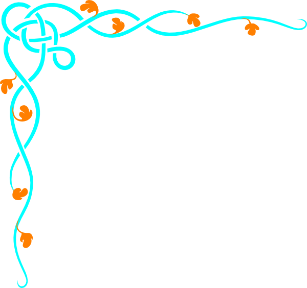 Orange And Blue Border Clipart (600x564), Png Download