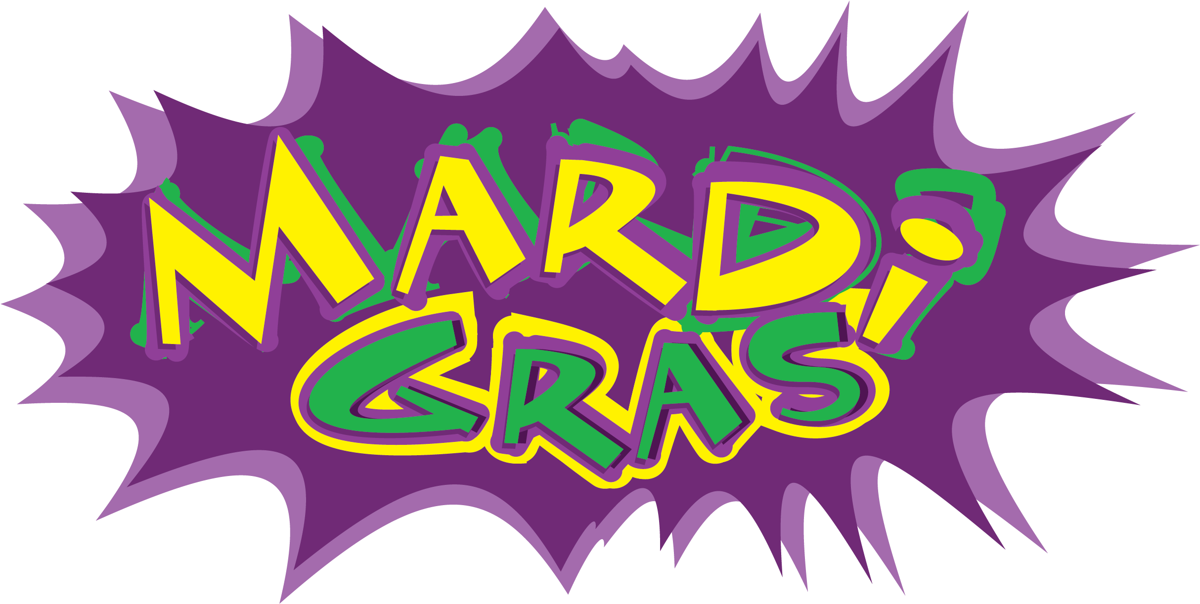 Mardi Gras Comic Book Clip Art - New Orleans - Png Download (2550x3300), Png Download