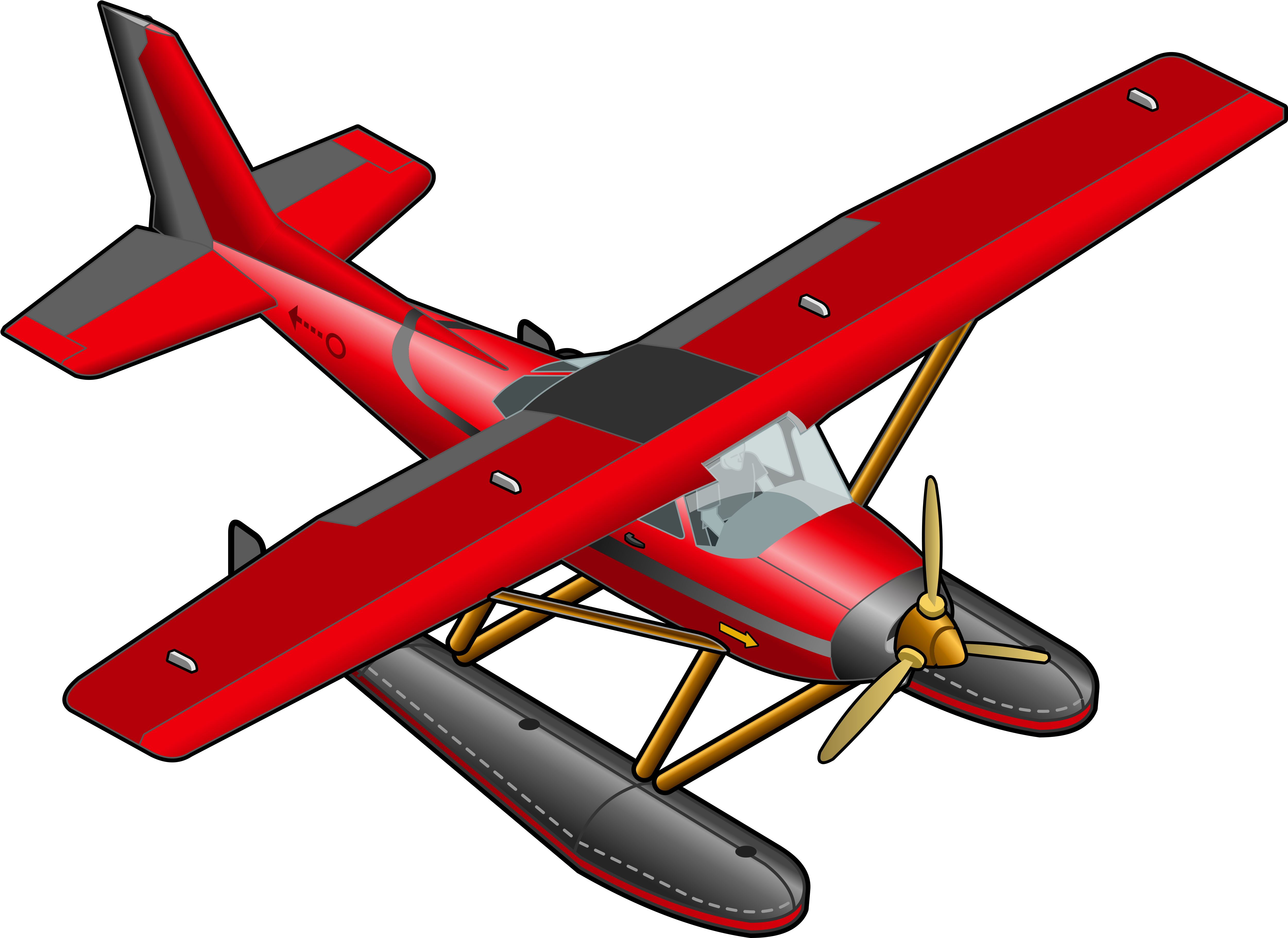 Download Red Plane Transparent Png Clipart - Red Plane Transparent