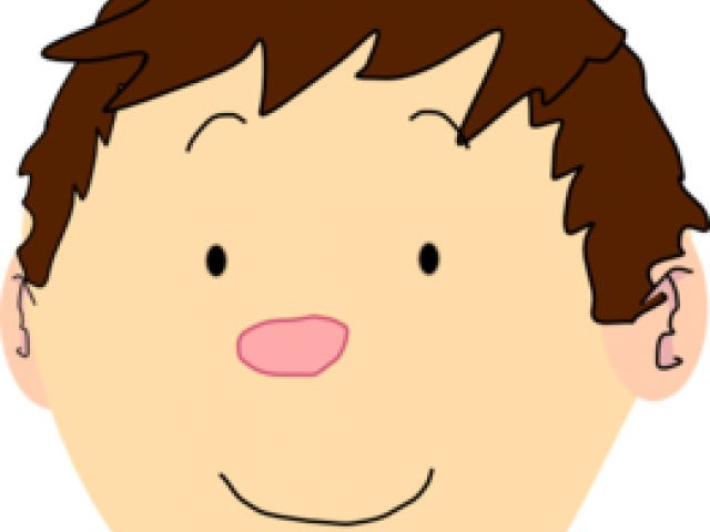 Boy With Brown Hair Cartoon Clipart (640x480), Png Download