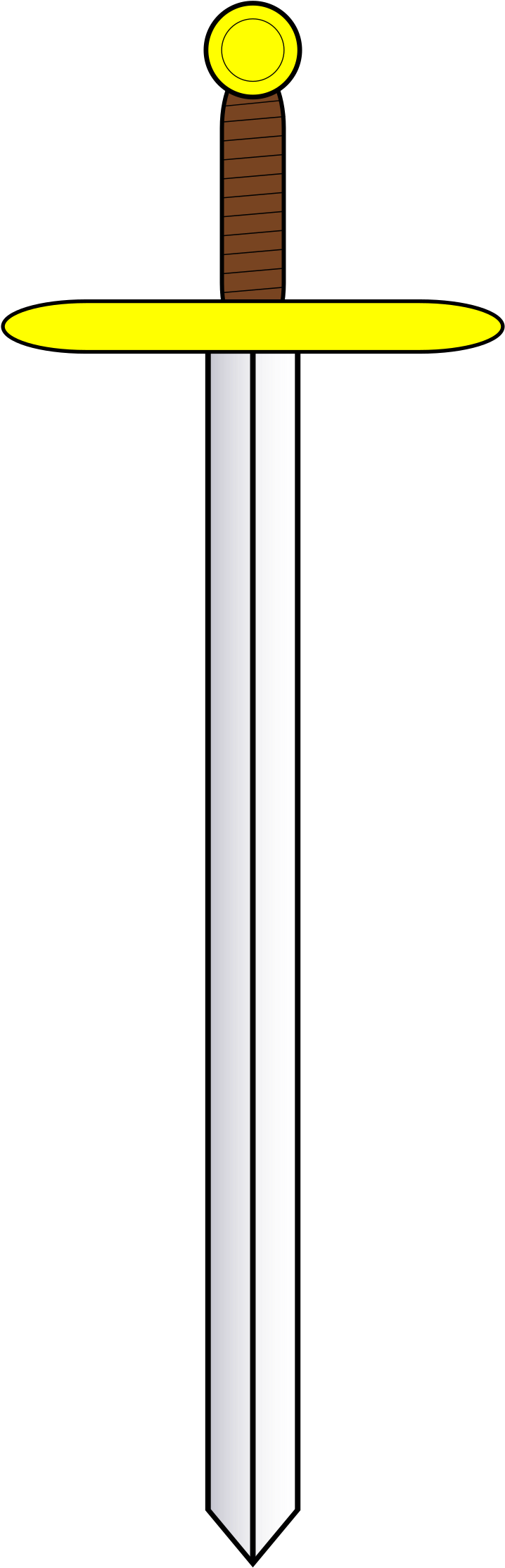 Big Image - Golden Sword Clipart - Png Download (1697x2400), Png Download
