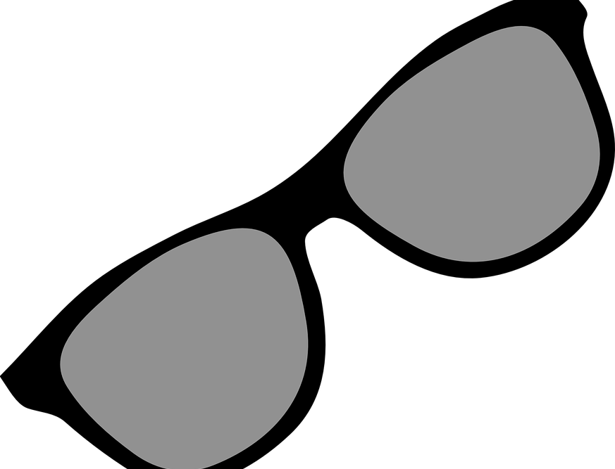 Clip Black And White Library Clip Glasses Pocket - Ray-ban - Png Download (873x667), Png Download