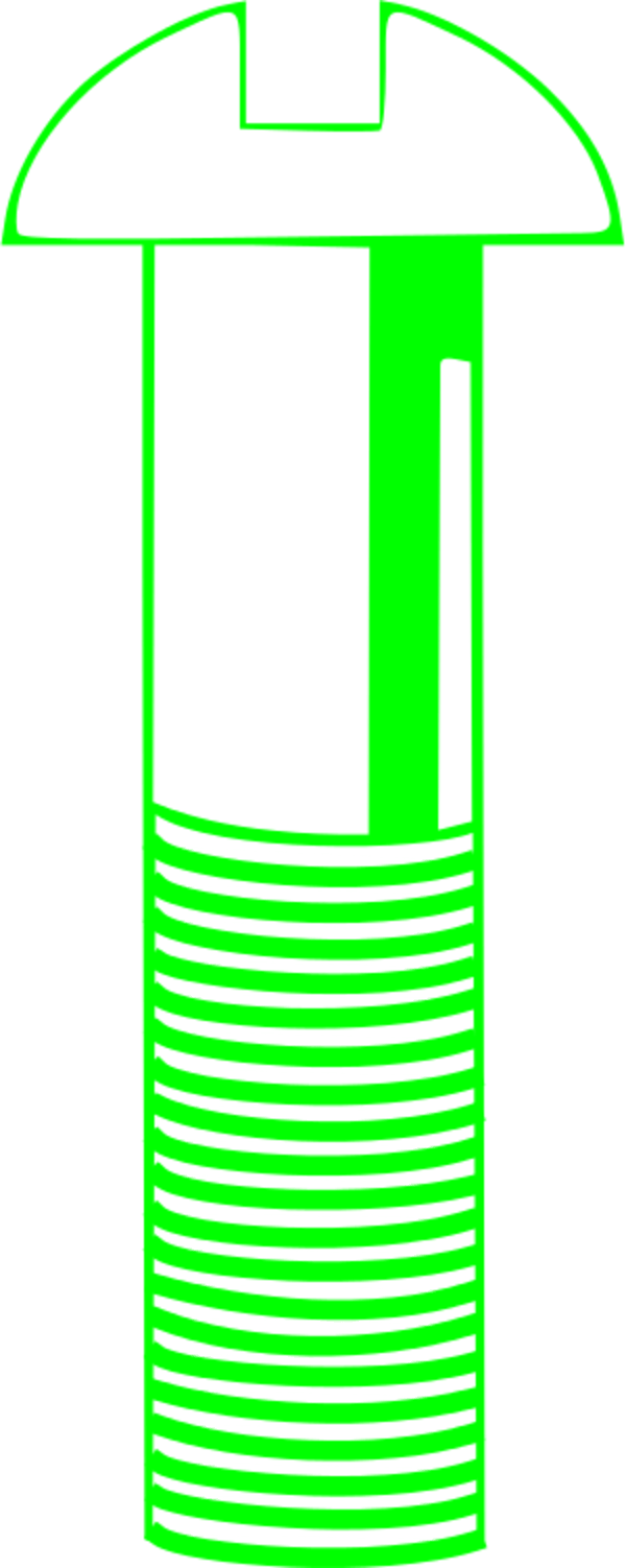 Machine Screw Blue - Screw Clipart (600x1502), Png Download