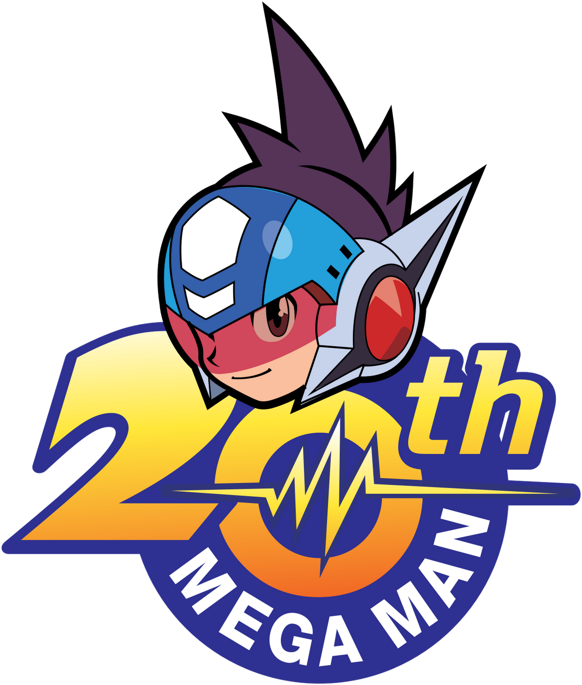 "sprites Inc - /legends/" - Mega Man Anniversary Logo Clipart (1200x1600), Png Download