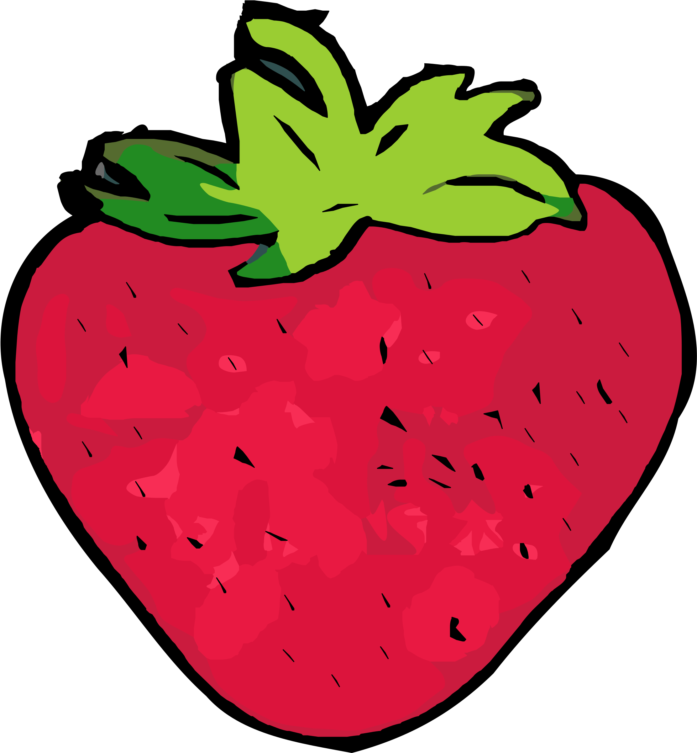 Big Image - Strawberry Clipart (2253x2400), Png Download