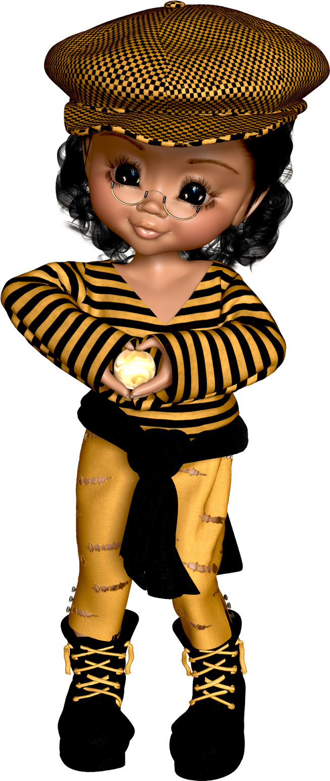 Cute Dolls, Whimsical Art, Tube, Gnomes, Pixies, Jasmine, - Art Clipart (880x1600), Png Download