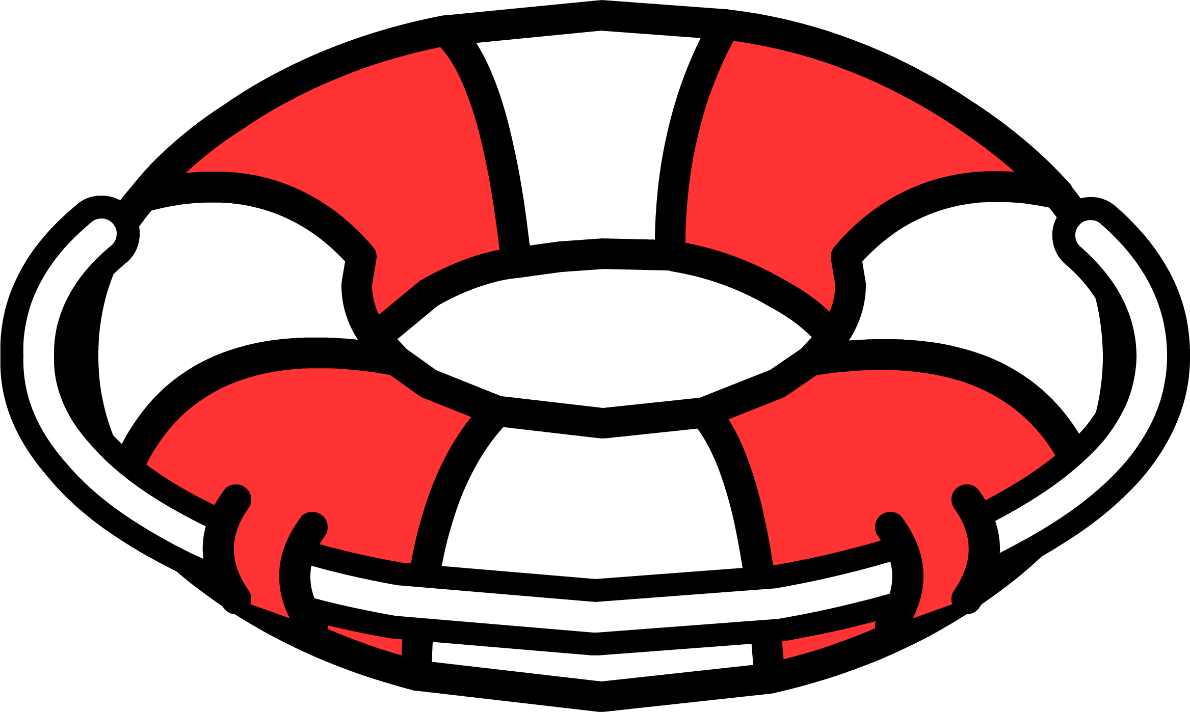 Lifeguard Clipart Life Preserver - Club Penguin Life Saver - Png Download (2335x1398), Png Download