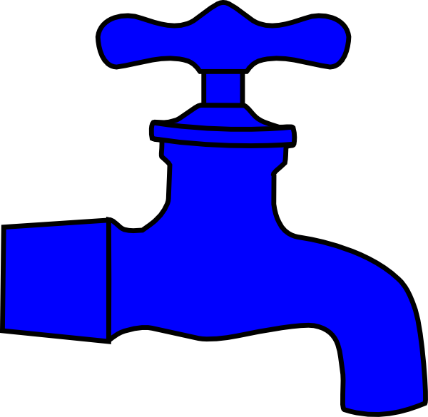 Blue Faucet Clipart (600x585), Png Download