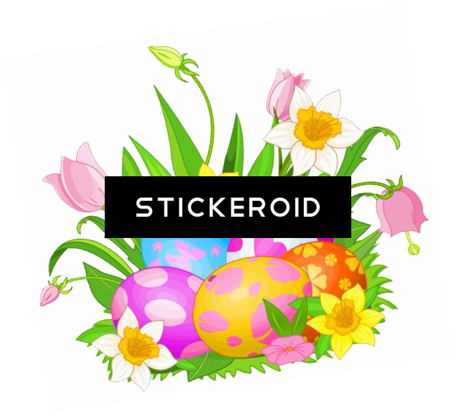 Easter Flower - Cartoon Chick Easter Clipart (666x605), Png Download