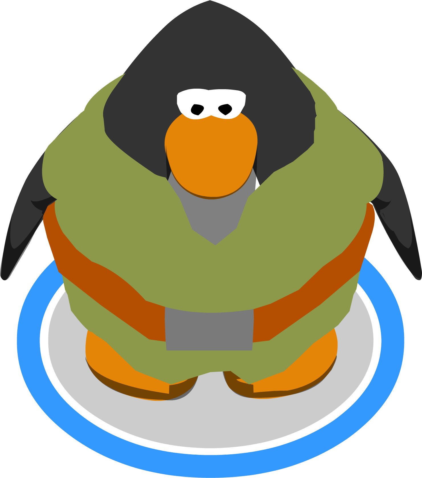The Explorer Costume In-game - Club Penguin Gold Medal Clipart (1482x1677), Png Download