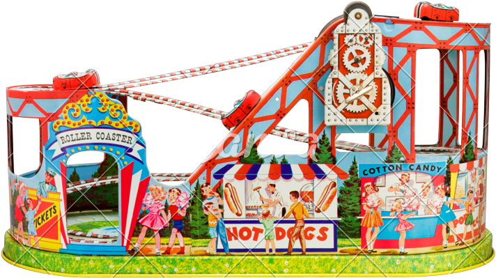 Roller Coaster Template - Roller Coaster Toys Clipart (800x488), Png Download