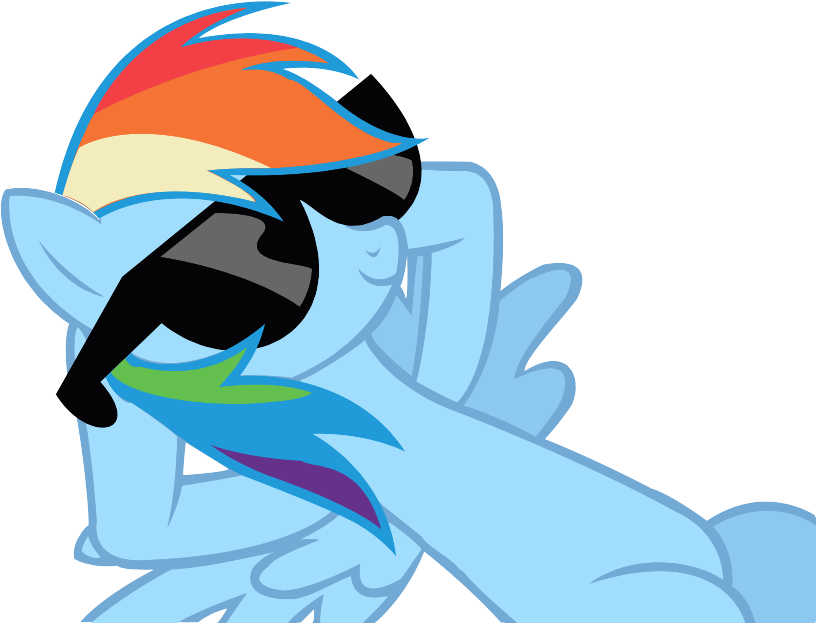 Rainbow Dash Deal With It By Maco25-d4 - Funny Little Pony Clipart (816x623), Png Download