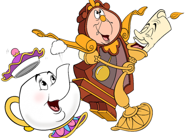 Lumiere Mrs Potts Cogsworth Clipart (640x480), Png Download