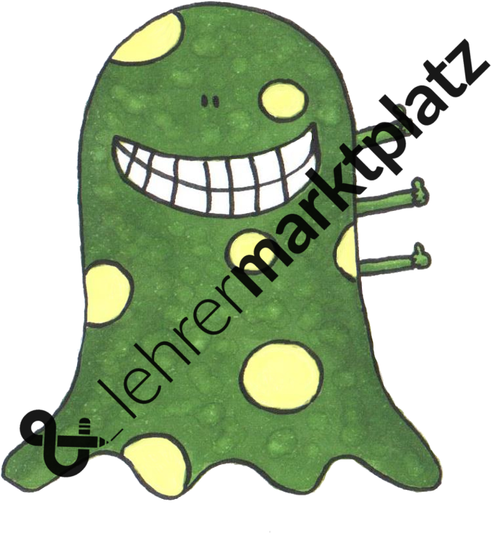 Clip Art Monster - Englisch Past Simple Sätze - Png Download (800x831), Png Download
