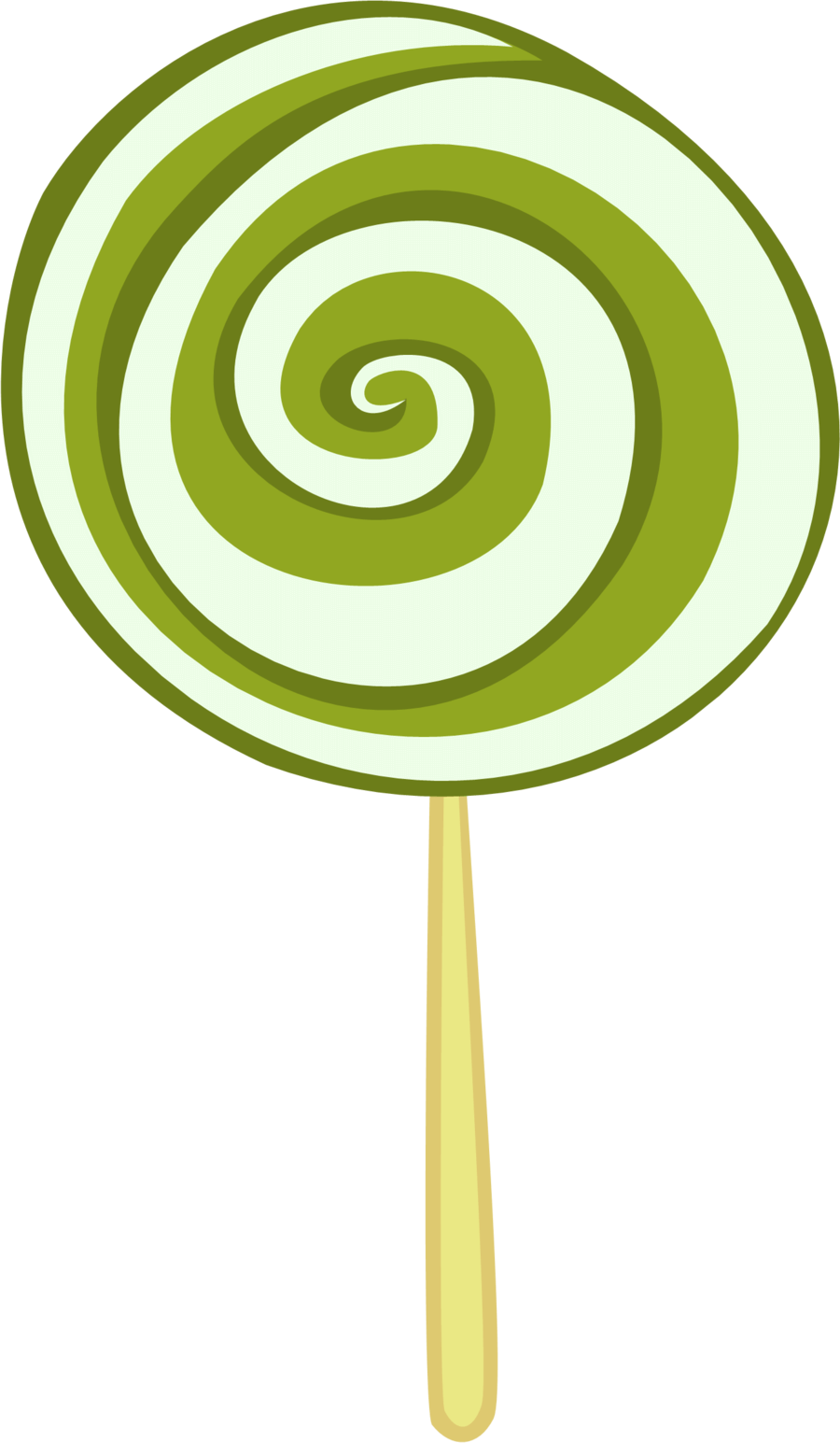 Candies Suckers Lollipops Clipart Vector Transparent - Green Lollipop Clipart - Png Download (900x1545), Png Download