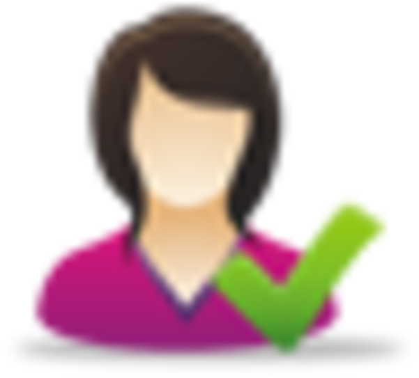 Female User Icon Clipart (600x600), Png Download