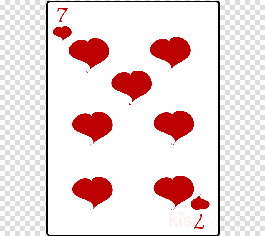 7 Of Hearts Card Clipart - Png Download (900x800), Png Download