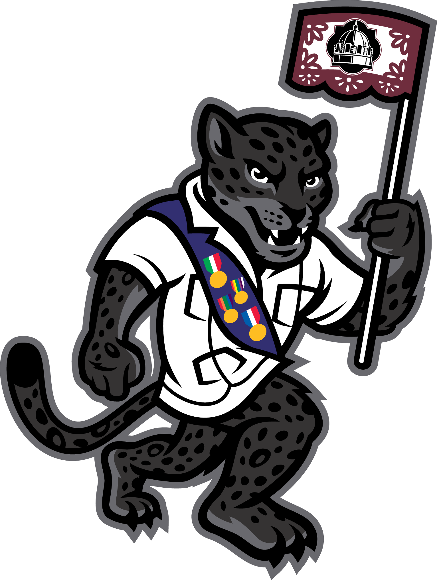 Fiesta Jaguar - College Flags And Banners Co. Tamusa Jaguars Garden Clipart (1532x2035), Png Download