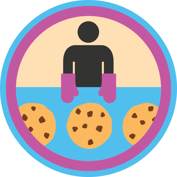 Baking Cookies Badge I'm All Over This Badge - Cookie Clipart (600x600), Png Download