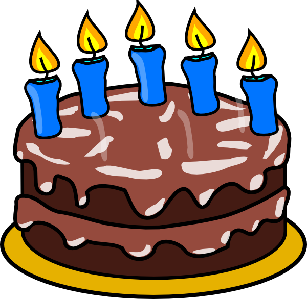 5 Birthday Candle Png - Happy Birthday Clipart Transparent Png (600x586), Png Download