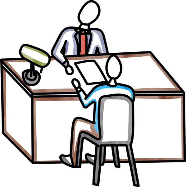 9189952, Desk Meeting Clipart (599x600), Png Download
