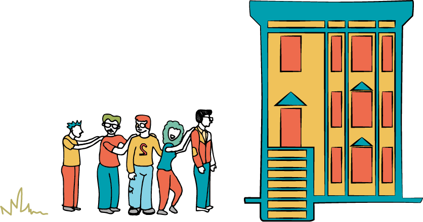 Tribe Theory Venture Hotel - Hotel Clipart (836x440), Png Download