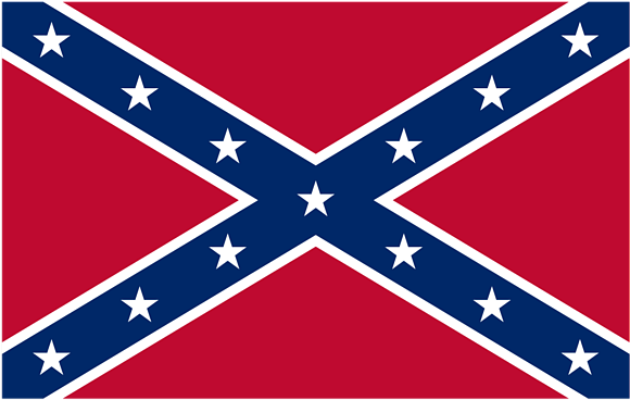 Confederate - South North America Flag Clipart (570x600), Png Download