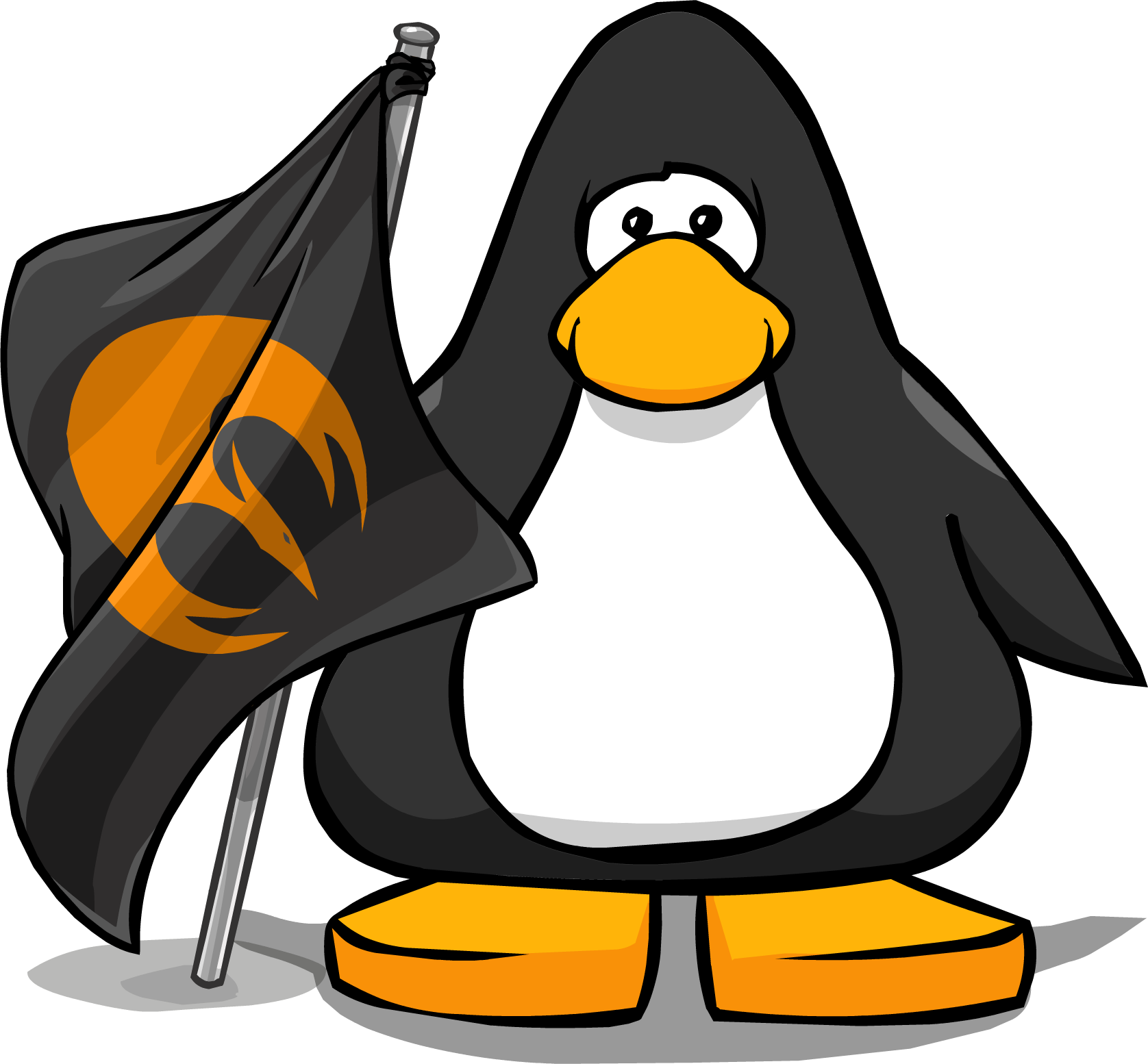 Rebel's Flag Player Card - Penguin With Hard Hat Clipart (1676x1554), Png Download