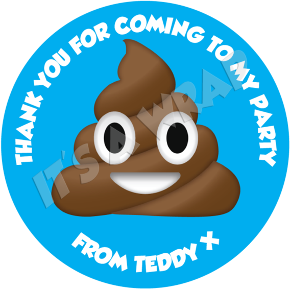 Emoticon Poo Sweet Cone Stickers - Dog Clipart (580x580), Png Download