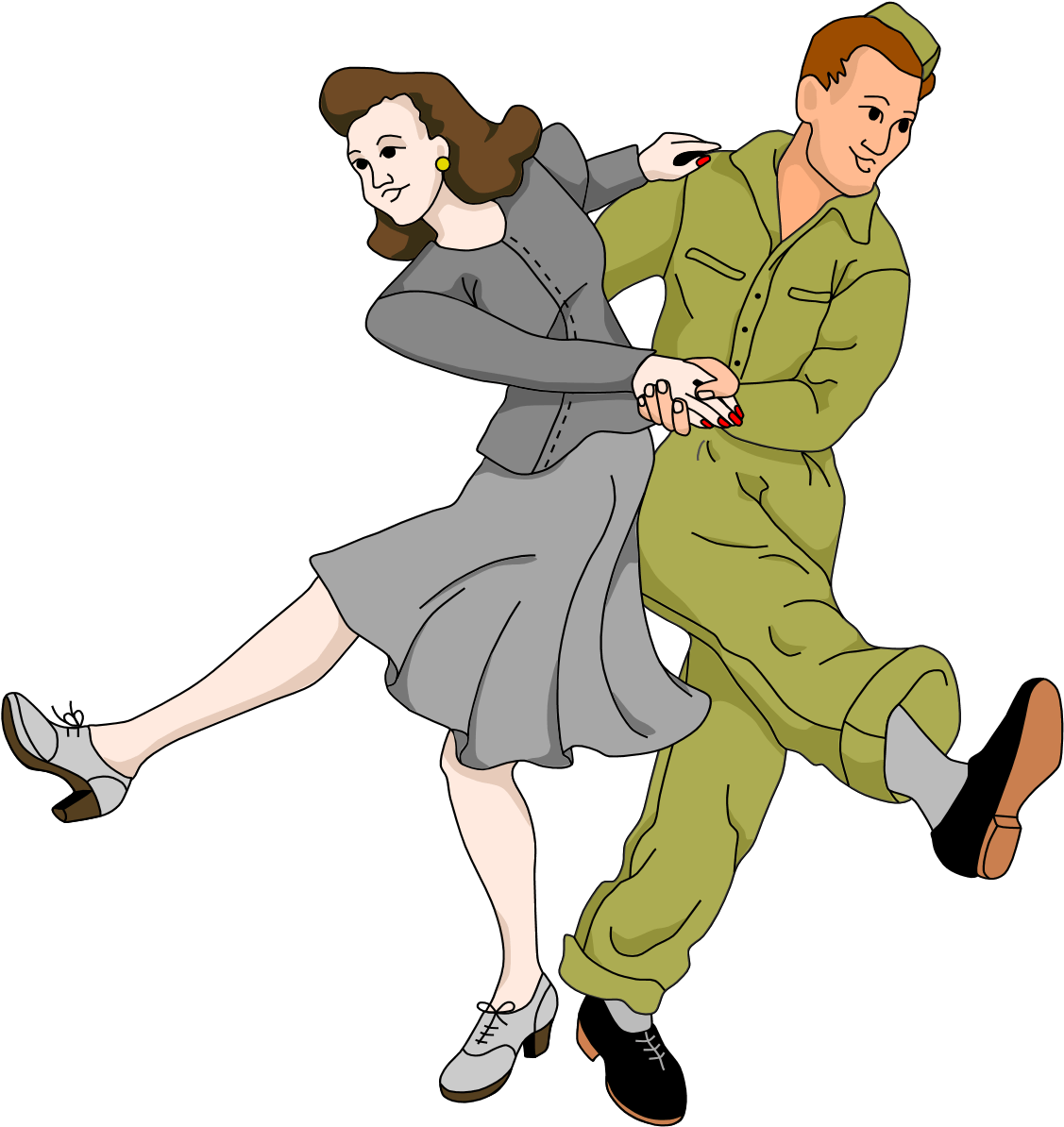 Tinkerbell Cliparts - Swing Ww2 Dance - Png Download (1275x1275), Png Download