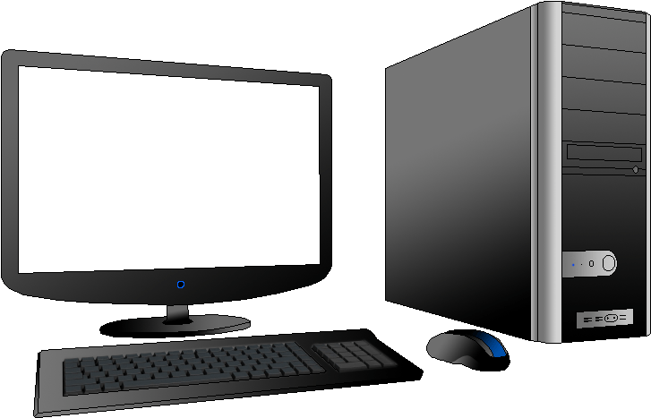 Free To Use & Public Domain Desktop Computer Clip Art - Desktop Computer Black And White - Png Download (800x539), Png Download